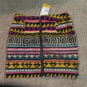 High waisted Geometric skirt